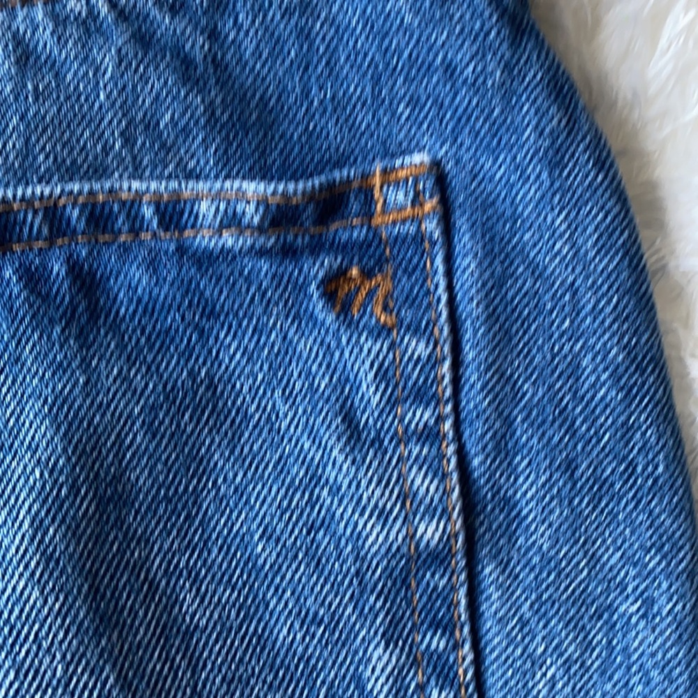 Madewell mini skirt stretch denim A-line size 25 - Picture 7 of 10